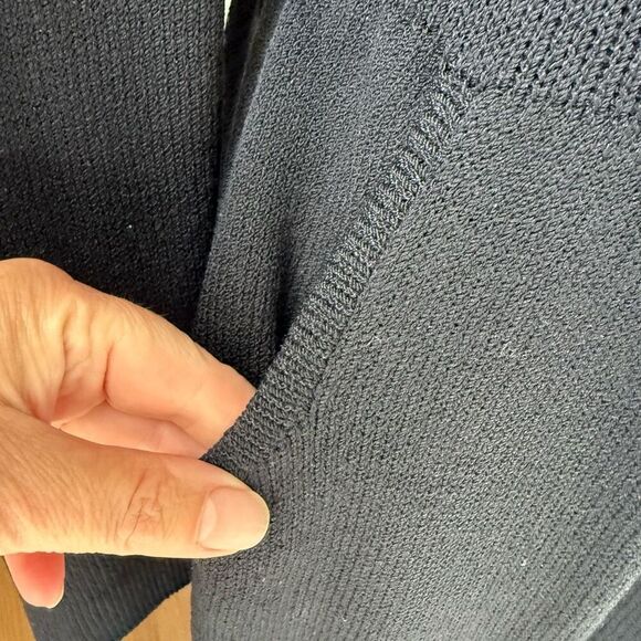 St John Collection Marie Gray Black Santana Knit Button Front Dress 6 - Picture 6 of 9